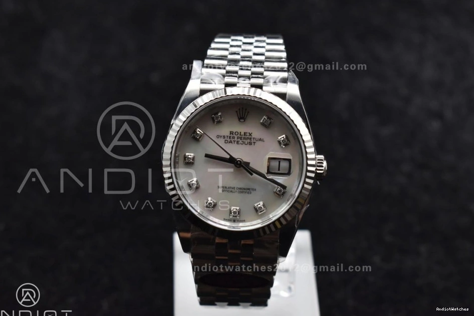 Clean MOP Dial 904L Bracelet Steel 36 Chic 570 Diamonds DateJust Jubilee 126234 on VR Edition White 1:1 Best 0328